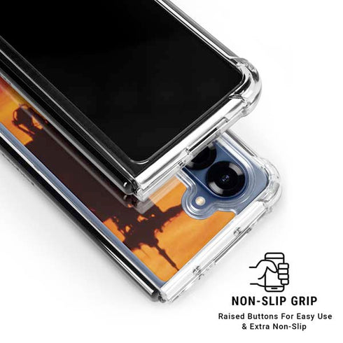 Four AH-64 Apache Helicopters Galaxy Z Fold6 Clear Case