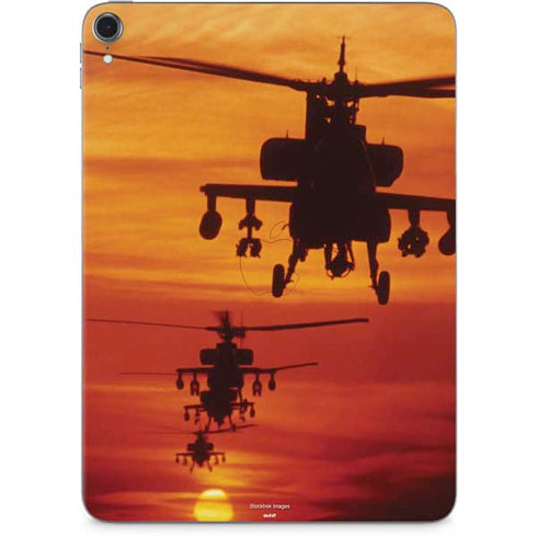Four AH-64 Apache Helicopters Apple iPad Pro Skin