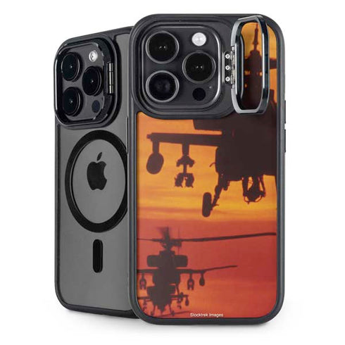 Four AH-64 Apache Helicopters iPhone 14 Pro Kickstand Case
