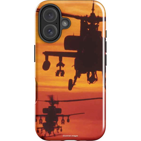 Four AH-64 Apache Helicopters iPhone 16 Plus Impact Case
