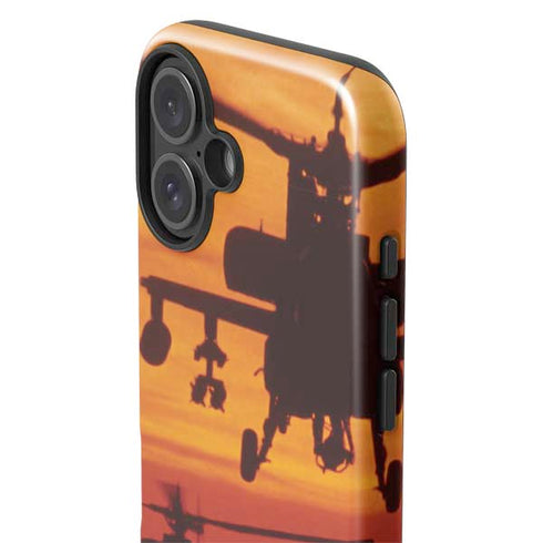Four AH-64 Apache Helicopters iPhone 16 Plus Impact Case