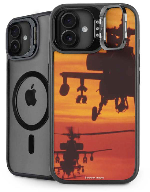 Four AH-64 Apache Helicopters iPhone 16 Plus Kickstand Case