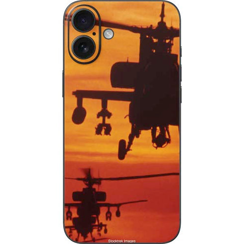 Four AH-64 Apache Helicopters iPhone 16 Plus Skin