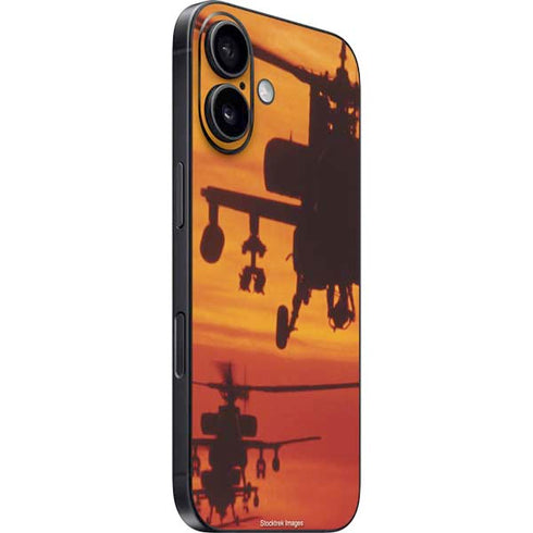 Four AH-64 Apache Helicopters iPhone 16 Plus Skin