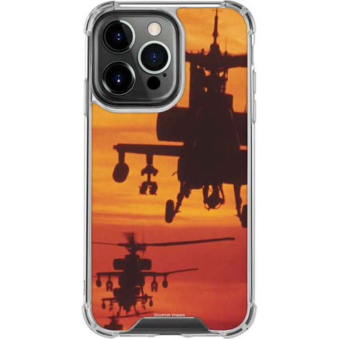 Four AH-64 Apache Helicopters iPhone 16 Pro Clear Case