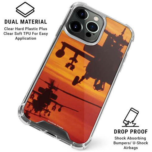 Four AH-64 Apache Helicopters iPhone 16 Pro Clear Case