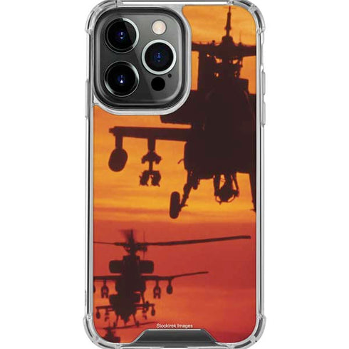 Four AH-64 Apache Helicopters iPhone 16 Pro Max Clear Case