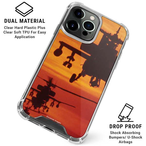 Four AH-64 Apache Helicopters iPhone 16 Pro Max Clear Case