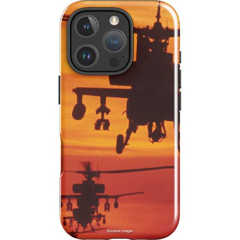 Four AH-64 Apache Helicopters iPhone 16 Pro Max Impact Case