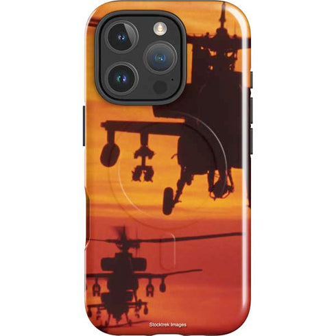 Four AH-64 Apache Helicopters iPhone 16 Pro Max Magsafe Impact Case