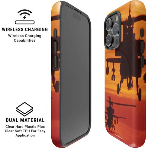 Four AH-64 Apache Helicopters iPhone 16 Pro Max Magsafe Impact Case