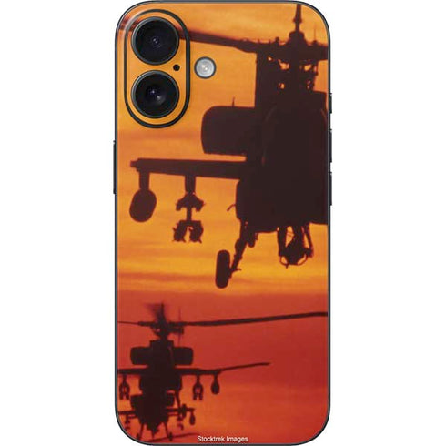 Four AH-64 Apache Helicopters iPhone 16 Skin