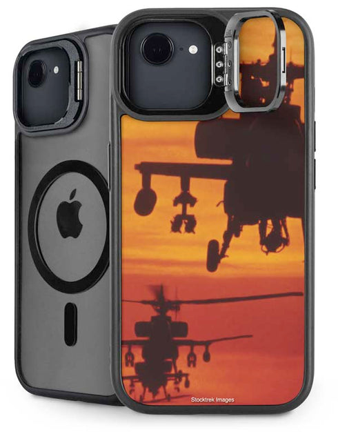 Four AH-64 Apache Helicopters iPhone 16e Kickstand Case