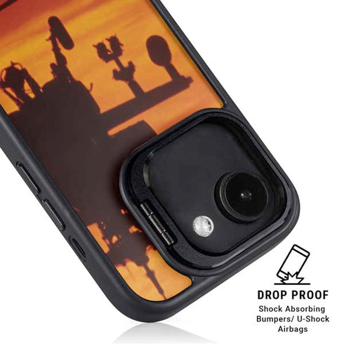 Four AH-64 Apache Helicopters iPhone 16e Kickstand Case