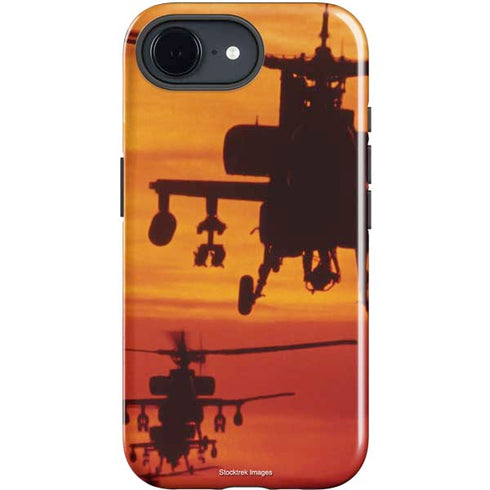 Four AH-64 Apache Helicopters iPhone 16e Impact Case