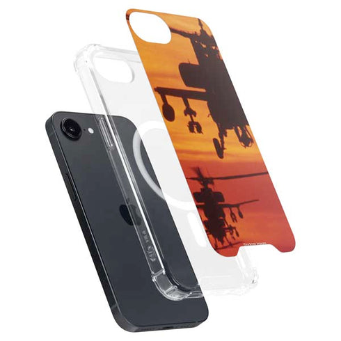 Four AH-64 Apache Helicopters iPhone 16e MagSafe Case