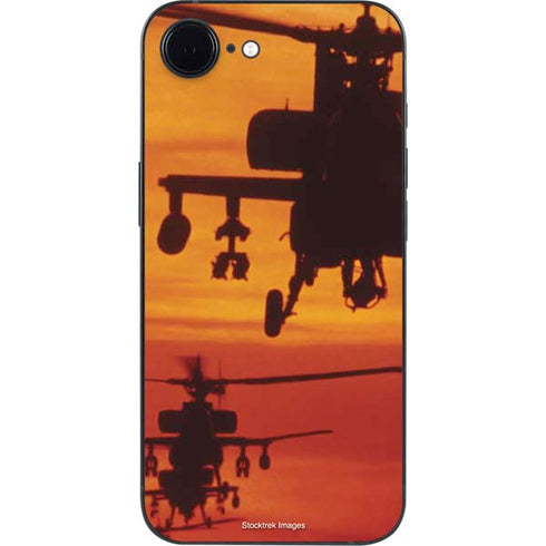 Four AH-64 Apache Helicopters iPhone 16e Skin