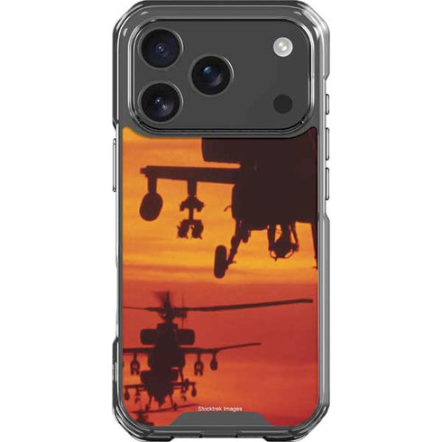 Four AH-64 Apache Helicopters iPhone 18 Pro Clear Case