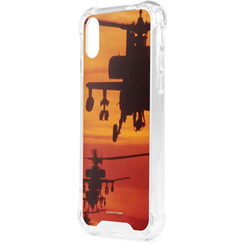 Four AH-64 Apache Helicopters iPhone XS Clear Case