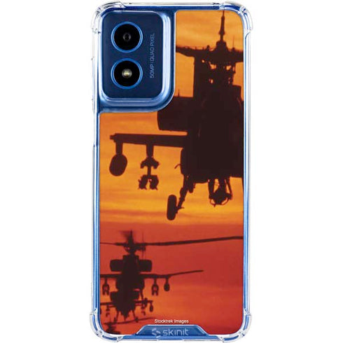 Four AH-64 Apache Helicopters Moto G 5G (2024) Clear Case