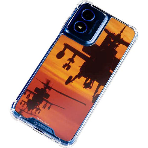 Four AH-64 Apache Helicopters Moto G 5G (2024) Clear Case