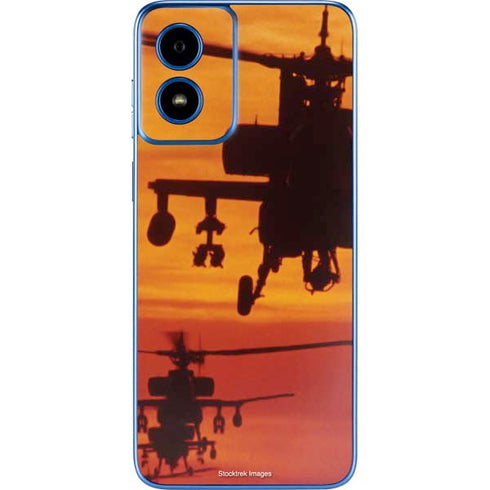 Four AH-64 Apache Helicopters Moto G Play 4G (2024) Skin