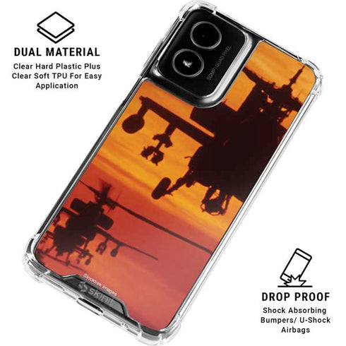 Four AH-64 Apache Helicopters Moto G Power 5G (2024) Clear Case