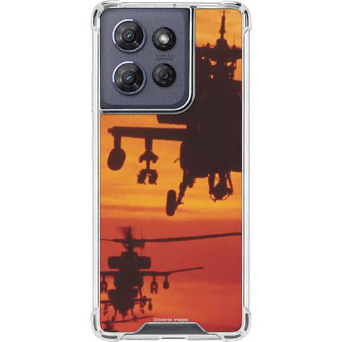 Four AH-64 Apache Helicopters Moto G Power 5G (2025) Clear Case
