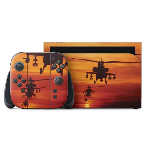Four AH-64 Apache Helicopters Nintendo Skins