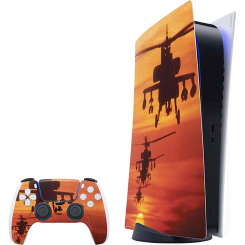 Four AH-64 Apache Helicopters PlayStation PS5 Skins