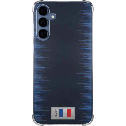 France Soccer Flag Galaxy A55 5G Clear Case