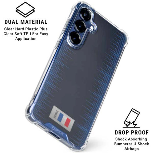 France Soccer Flag Galaxy S25 Clear Case