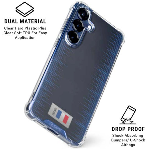 France Soccer Flag Galaxy S25 FE Clear Case