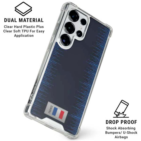 France Soccer Flag Galaxy S25 Ultra Clear Case