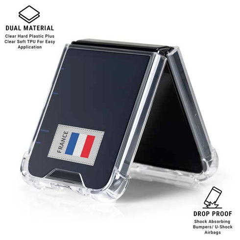 France Soccer Flag Galaxy Z Flip6 Clear Case