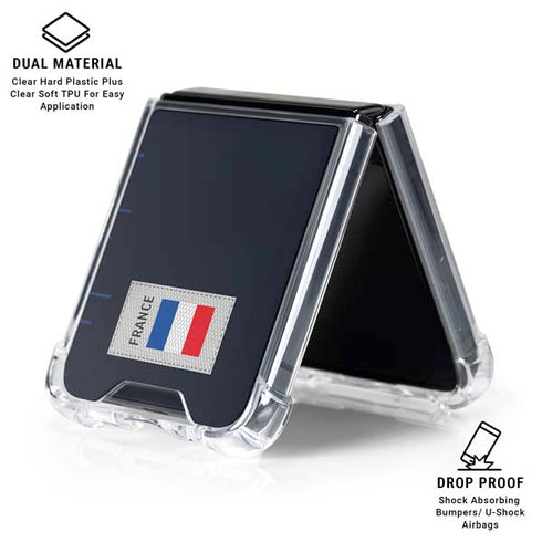 France Soccer Flag Galaxy Z Flip7 Clear Case