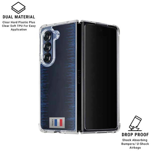 France Soccer Flag Galaxy Z Fold7 Clear Case