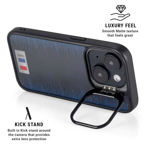 France Soccer Flag iPhone 15 Plus Kickstand Case