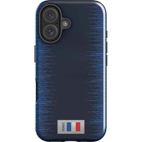 France Soccer Flag iPhone 16 Impact Case