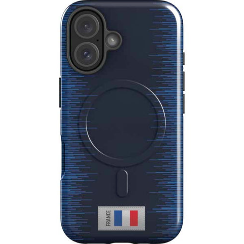 France Soccer Flag iPhone 16 Magsafe Impact Case