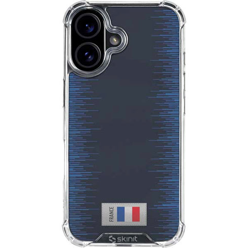 France Soccer Flag iPhone 16 Plus Clear Case
