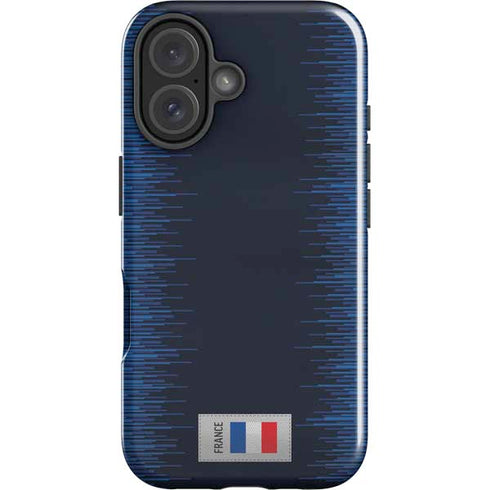 France Soccer Flag iPhone 16 Plus Impact Case
