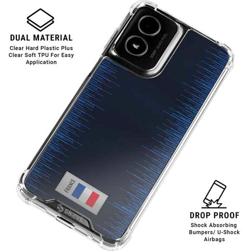 France Soccer Flag Moto G Power 5G (2024) Clear Case