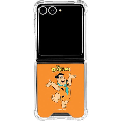 The Flinstones Fred Flintstone Galaxy Z Flip7 Clear Case