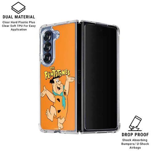 The Flinstones Fred Flintstone Galaxy Z Fold6 Clear Case