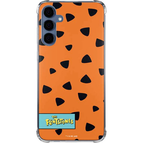 The Flinstones Fred Flintstone Outfit Pattern Galaxy A35 5G Clear Case