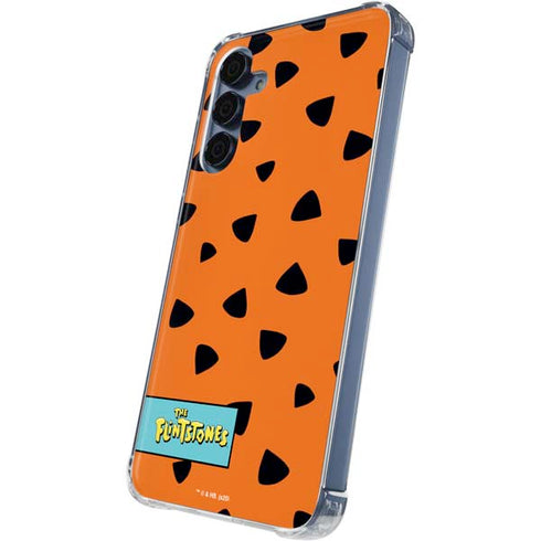The Flinstones Fred Flintstone Outfit Pattern Galaxy A35 5G Clear Case
