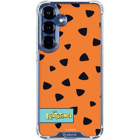 The Flinstones Fred Flintstone Outfit Pattern Galaxy S25 Plus Clear Case