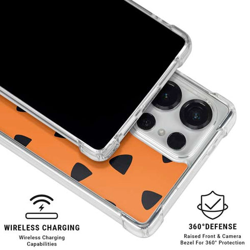 The Flinstones Fred Flintstone Outfit Pattern Galaxy S25 Ultra Clear Case