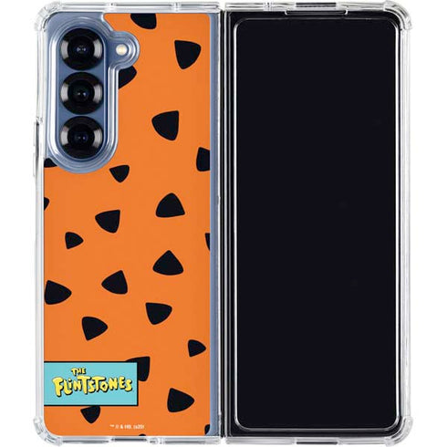 The Flinstones Fred Flintstone Outfit Pattern Galaxy Z Fold6 Clear Case